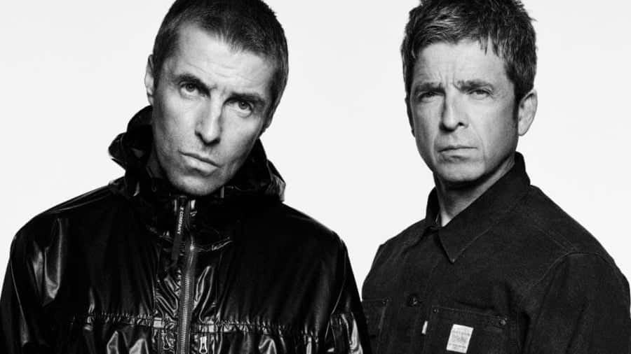 Liam and Noel Gallagher B&W