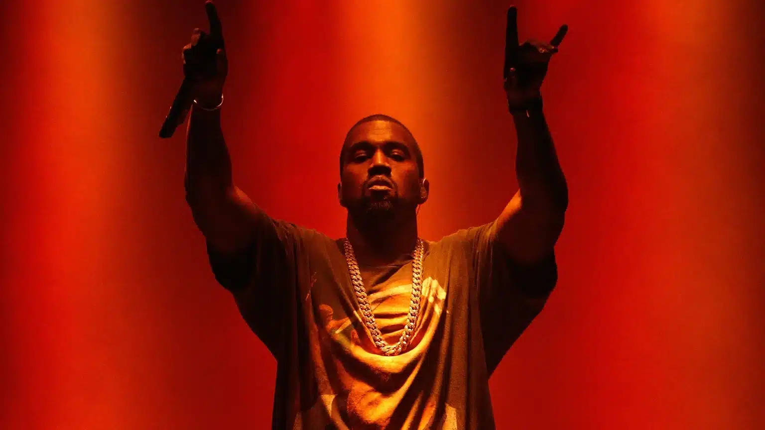 kanye red back ground