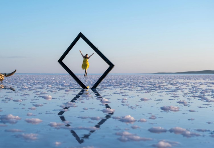 woman on a beach