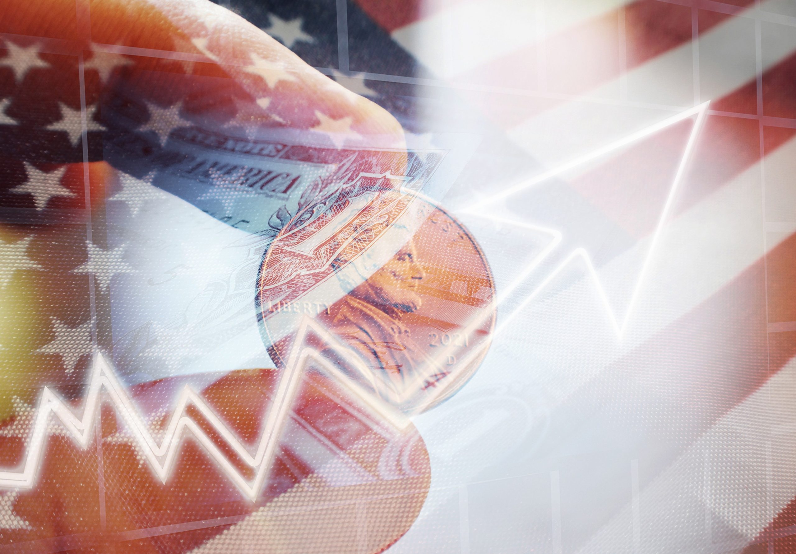 US Dollar and Flag